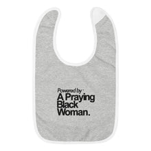 Load image into Gallery viewer, Powered By Embroidered Baby Bib