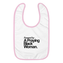 Load image into Gallery viewer, Powered By Embroidered Baby Bib